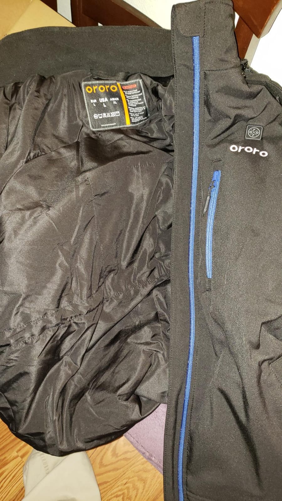 ORORO Men's Classic Heated Jacket, Water Wind Resistant Softshell Jacket customer photo 2