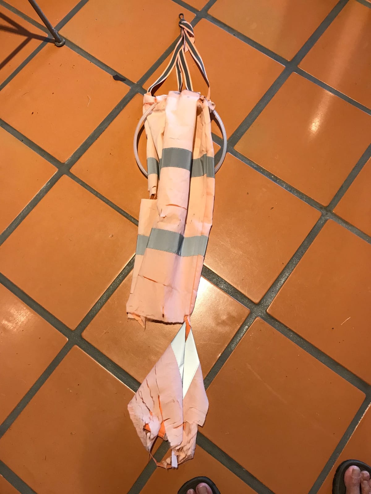 Anley 30 Inch Windsock - Rip-stop Polyester Wind Direction Measurement Sock Bag with Reflective Belt - For Outdoors Airport Farm & Park - Orange 2.5 Feet customer photo 2