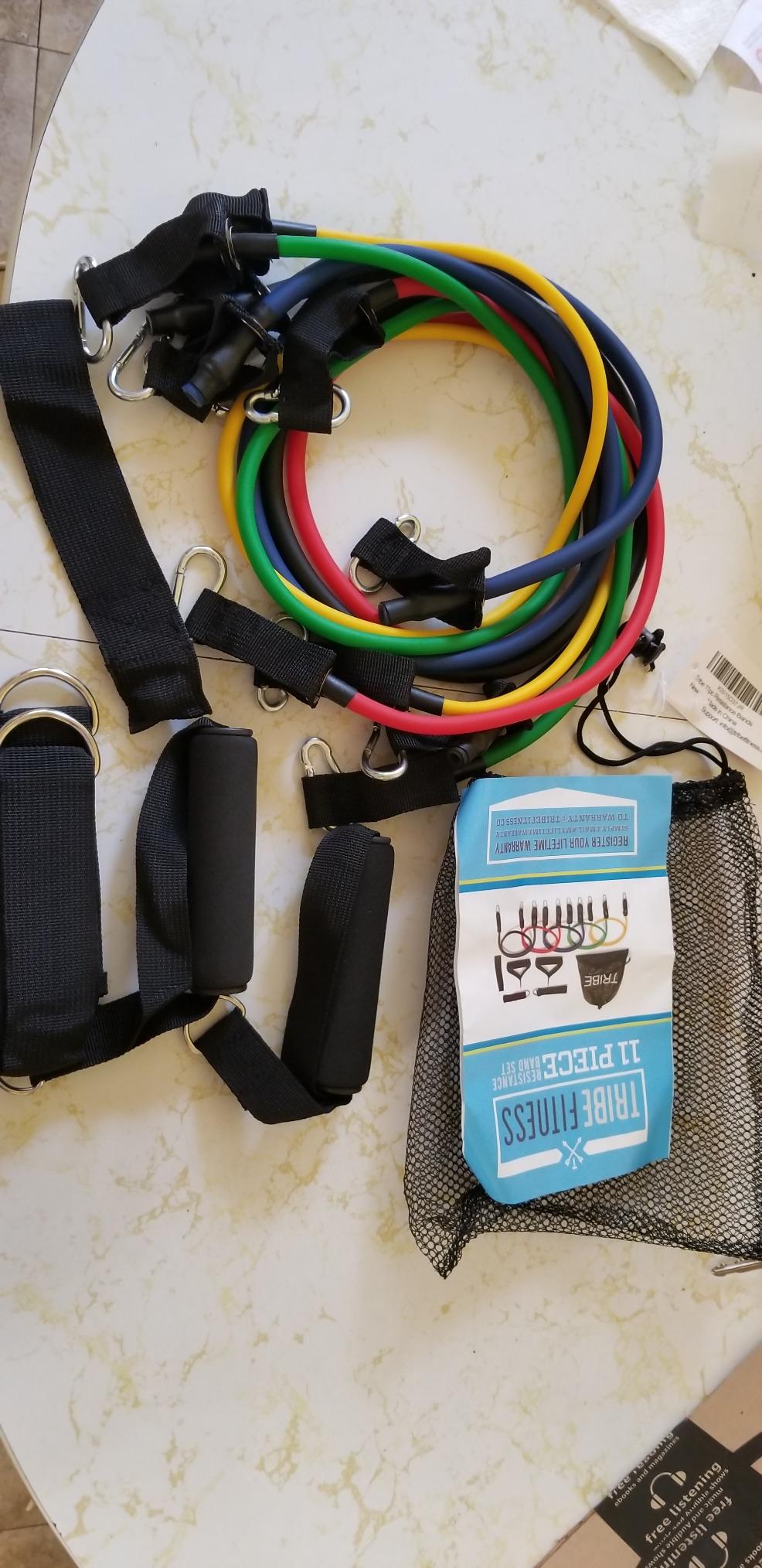 Resistance Bands Set for Men, Women, Exercise & Workout. Fitness Bands for Leg & Bicep Work. Workout Bands for Working Out. Stretch Bands for Physical Therapy. Strength Bands. Elastic Weight Training. customer photo 1