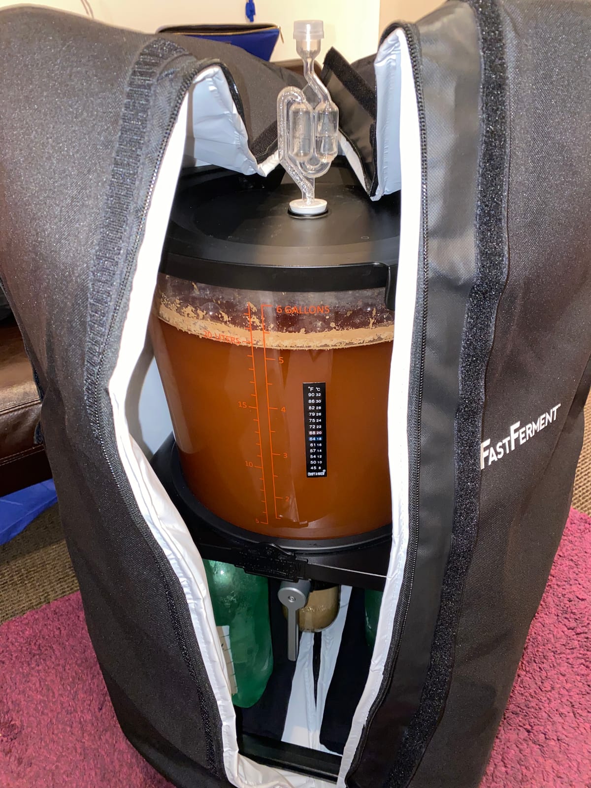 FASTFERMENT Conical Fermenter Fermentation Jacket fits up to 8 Gallons. Fermentation Cool Brewing Cooler Bag for Fermentation Temperature Control - Fermentation Accessories customer photo 1