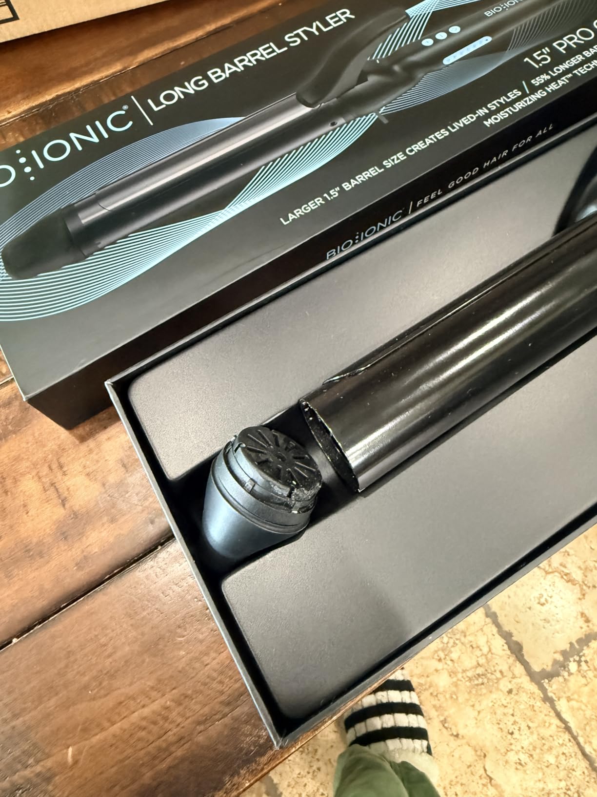 Bio Ionic Long Barrel Curling Iron, Moisture Heat Technology & NanoIonic MX | Versatile Curling Styler with Longer Barrel for Easy Hair Styling, Multiple Barrel Sizes for Frizz-Free, Defined Curls customer photo 2