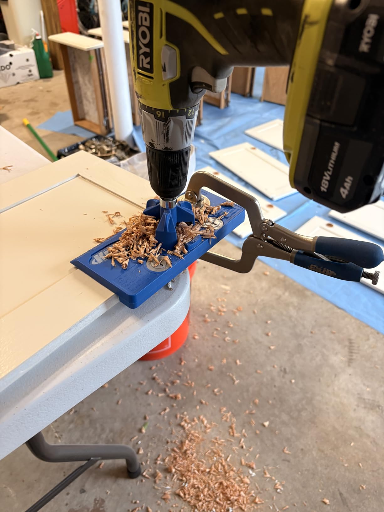 Kreg Concealed Hinge Jig - 35mm Cup Drilling Jig - Adjustable Cabinet Door Installation Tool - KHI-Hinge customer photo 2