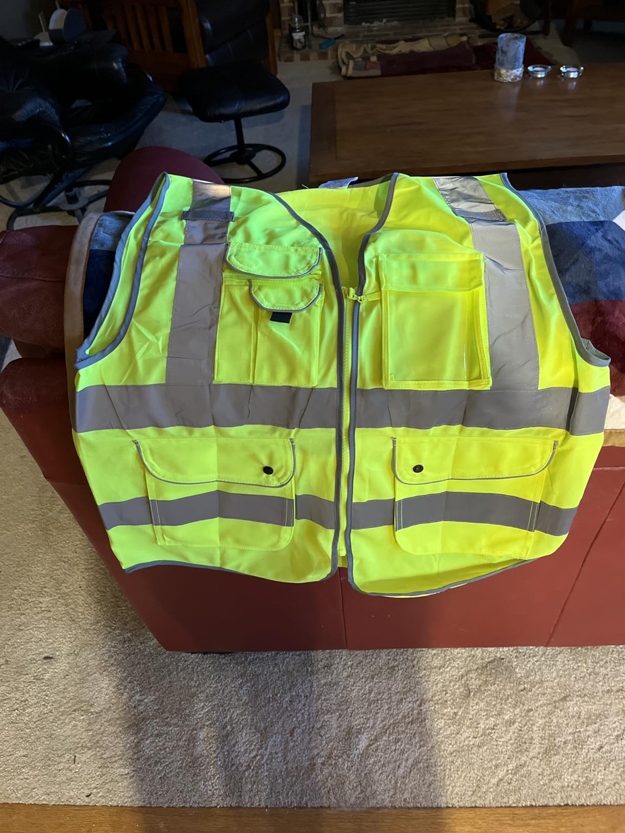 JKSafety Safety Vest for Men Women Reflective Hi Vis JK150 Yellow L customer photo 1