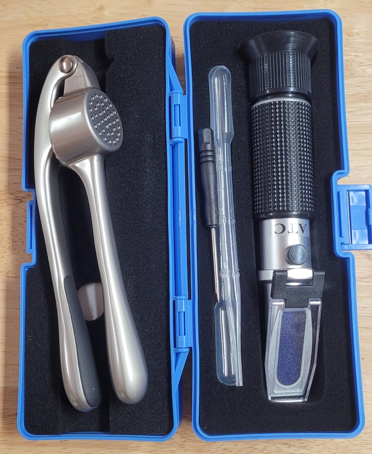 aichose Brix Refractometer with ATC, Dual Scale - Specific Gravity & Brix, Hydrometer in Wine Making and Beer Brewing, Homebrew Kit customer photo 1
