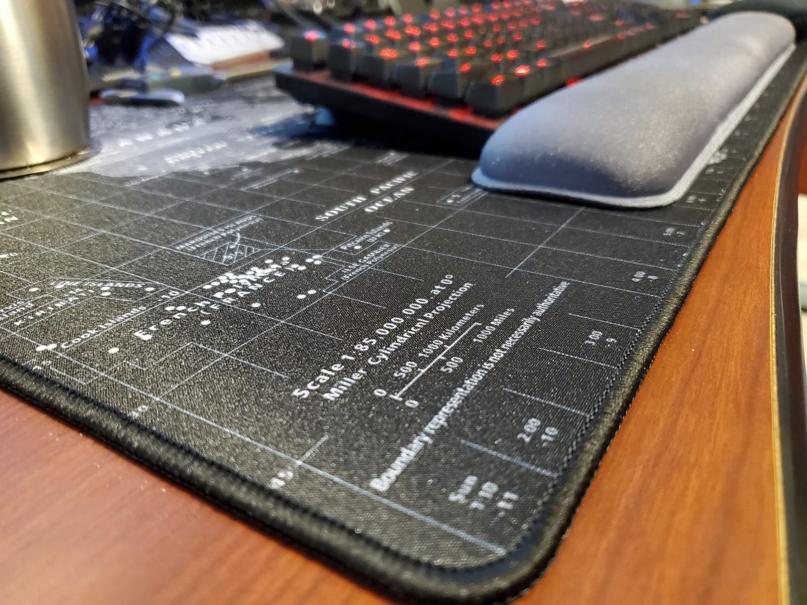 JIALONG Large Gaming Mouse Pad, Extended XXL Desk Mat 35.4×15.7 Inches Map customer photo 2