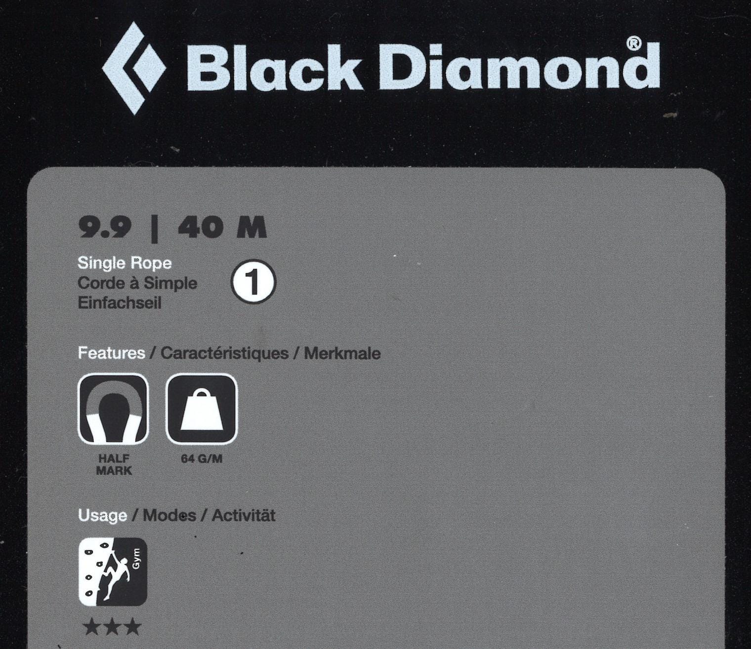BLACK DIAMOND 9.9 Sport Rock Climbing Rope, Dynamic Rope, Outdoor & Indoor customer photo 2