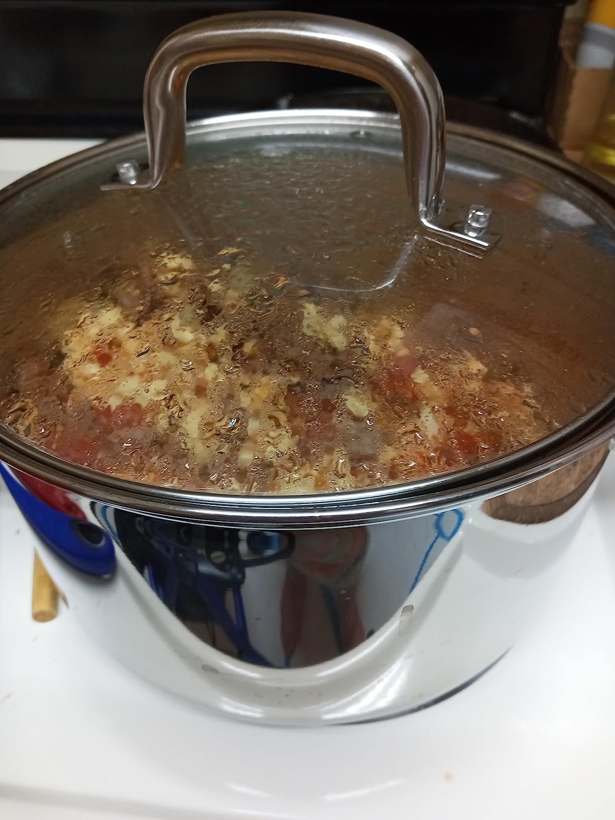 Cook N Home Basics 16 Quart Stainless Steel Stock Pot with Lid, Cooking Pot for Pasta, Soup, Sturdy Handle, Large Stockpot with Even Heating, Oven & Dishwasher Safe, Cookware for Canning, Boiling customer photo 2