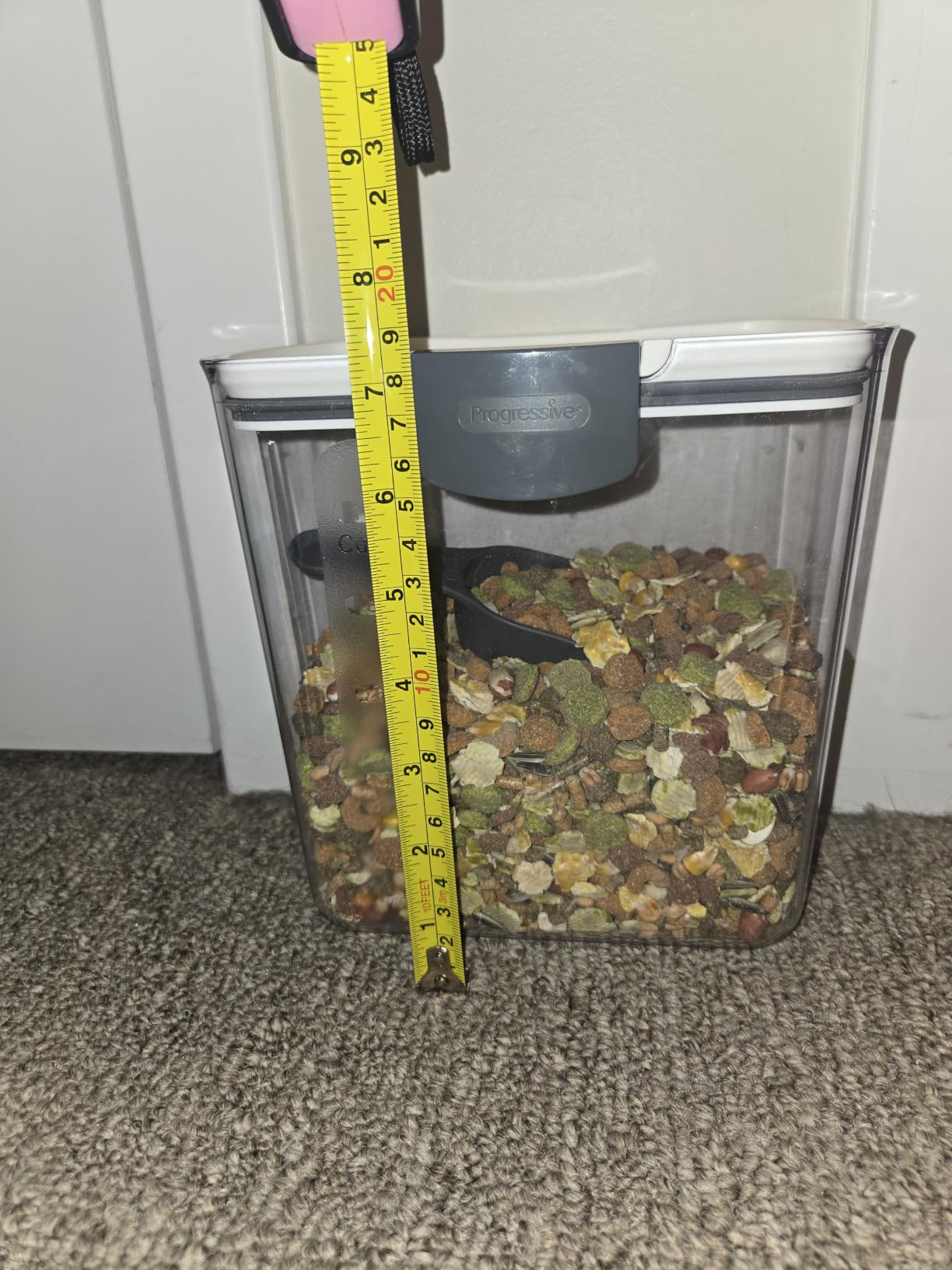 ProKeeper 2.5-Quart Grain Storage Container with Hinged Lid, Clear - BPA-Free, Airtight Seal, 5.5 x 7.65 x 7.25