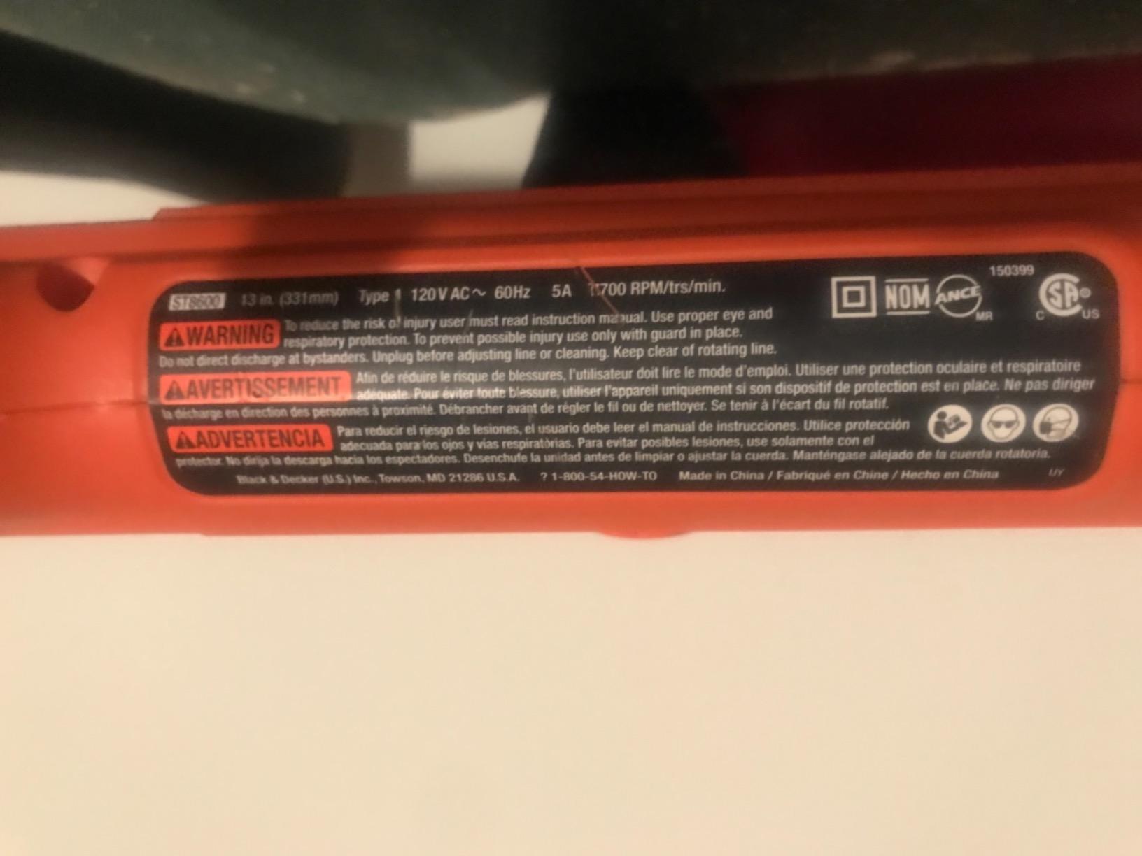 BLACK+DECKER String Trimmer / Edger, 13-Inch, 5-Amp (ST8600) customer photo 2
