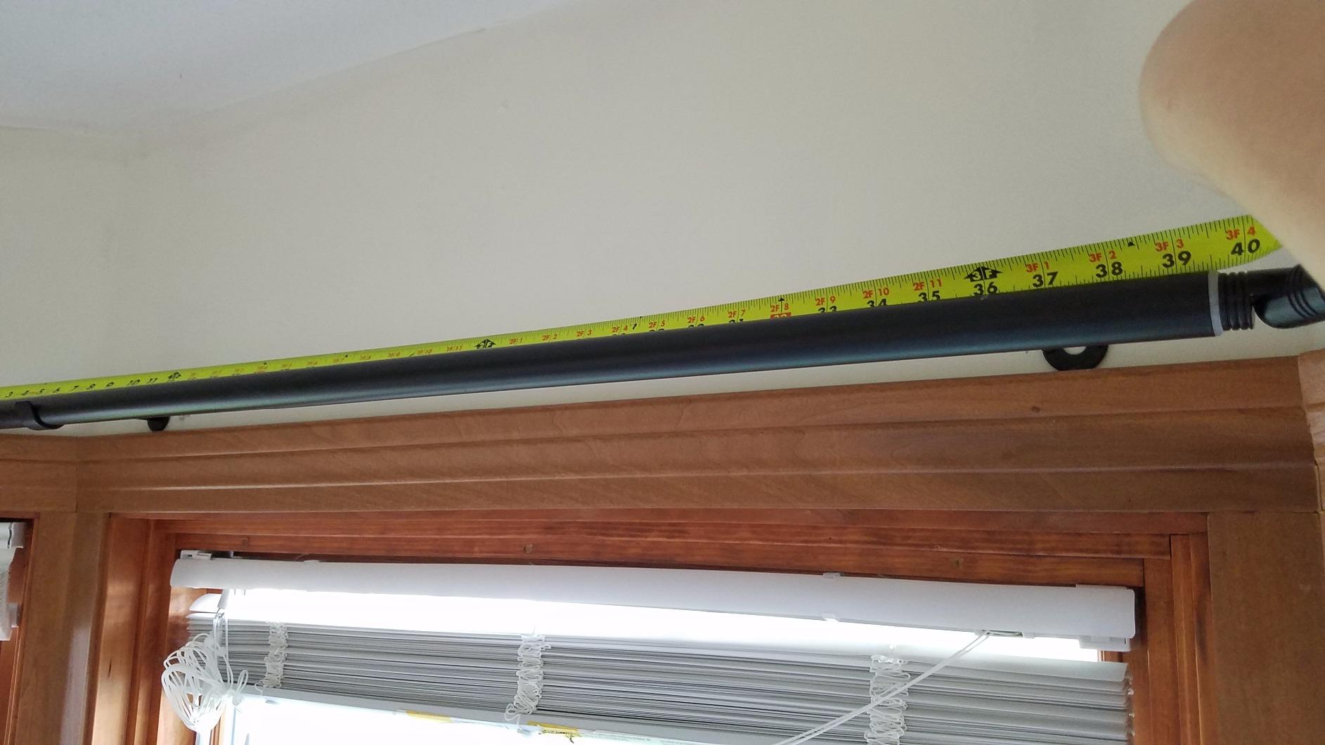 1-Inch Diameter Bay Window Curtain Rod Set for Bayview Windows, Metal, Gold Finish customer photo 2