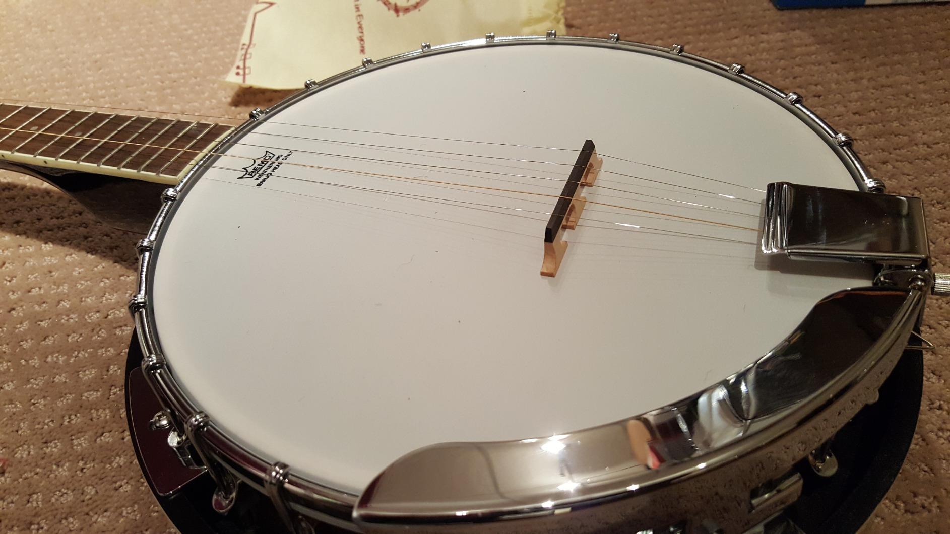 ADM Banjo 5 String Full Size Banjoes Set, 38 Inch Beginner Banjo Kit with Resonator, Remo Drum Head, Open or Closed Back, Gift Package Free Lessons Starter Accessories for Adults Teenager, Brown customer photo 1
