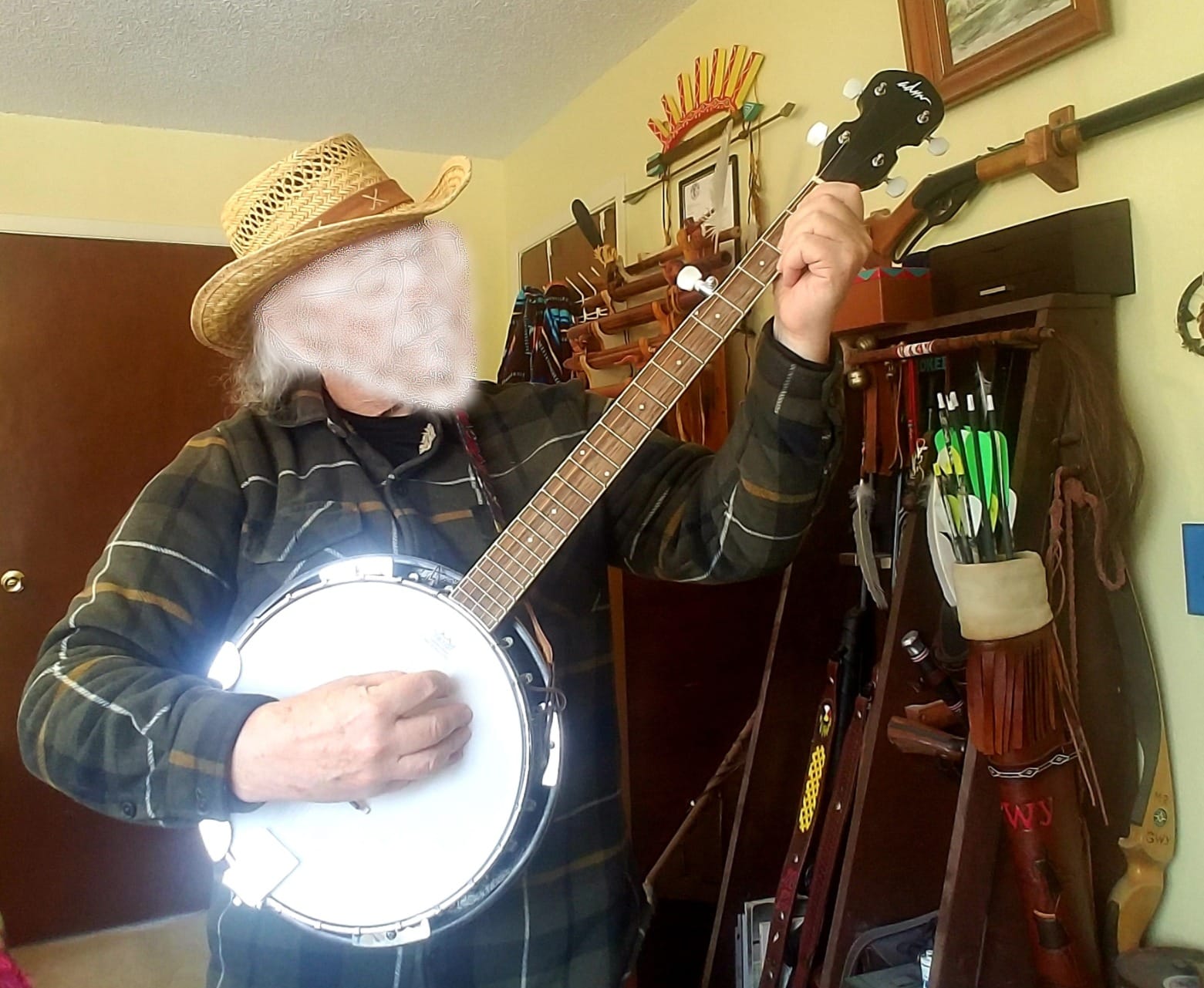 ADM Banjo 5 String Full Size Banjoes Set, 38 Inch Beginner Banjo Kit with Resonator, Remo Drum Head, Open or Closed Back, Gift Package Free Lessons Starter Accessories for Adults Teenager, Brown customer photo 2