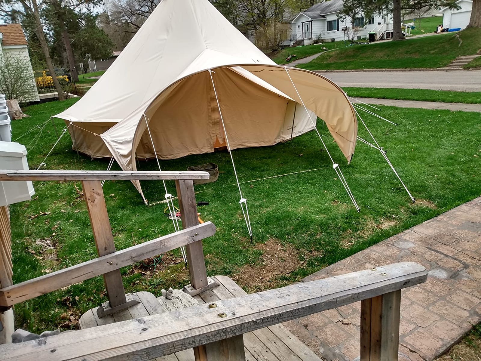 DANCHEL OUTDOOR B5PRO Canvas Bell Tent with Stove Jack 13ft/16.4ft/20ft customer photo 1