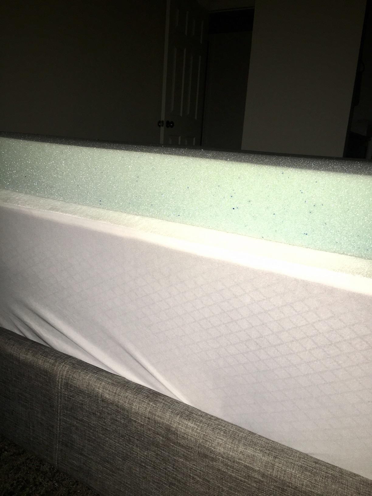Lucid 4 Inch Memory Foam Mattress Topper, Queen Size – Cooling Gel Bed Topper – Preassure-Relieving Ultra Plush Feel – Ventilated Breathable Design – CertiPur Certified - Dorm Room Essentials customer photo 1