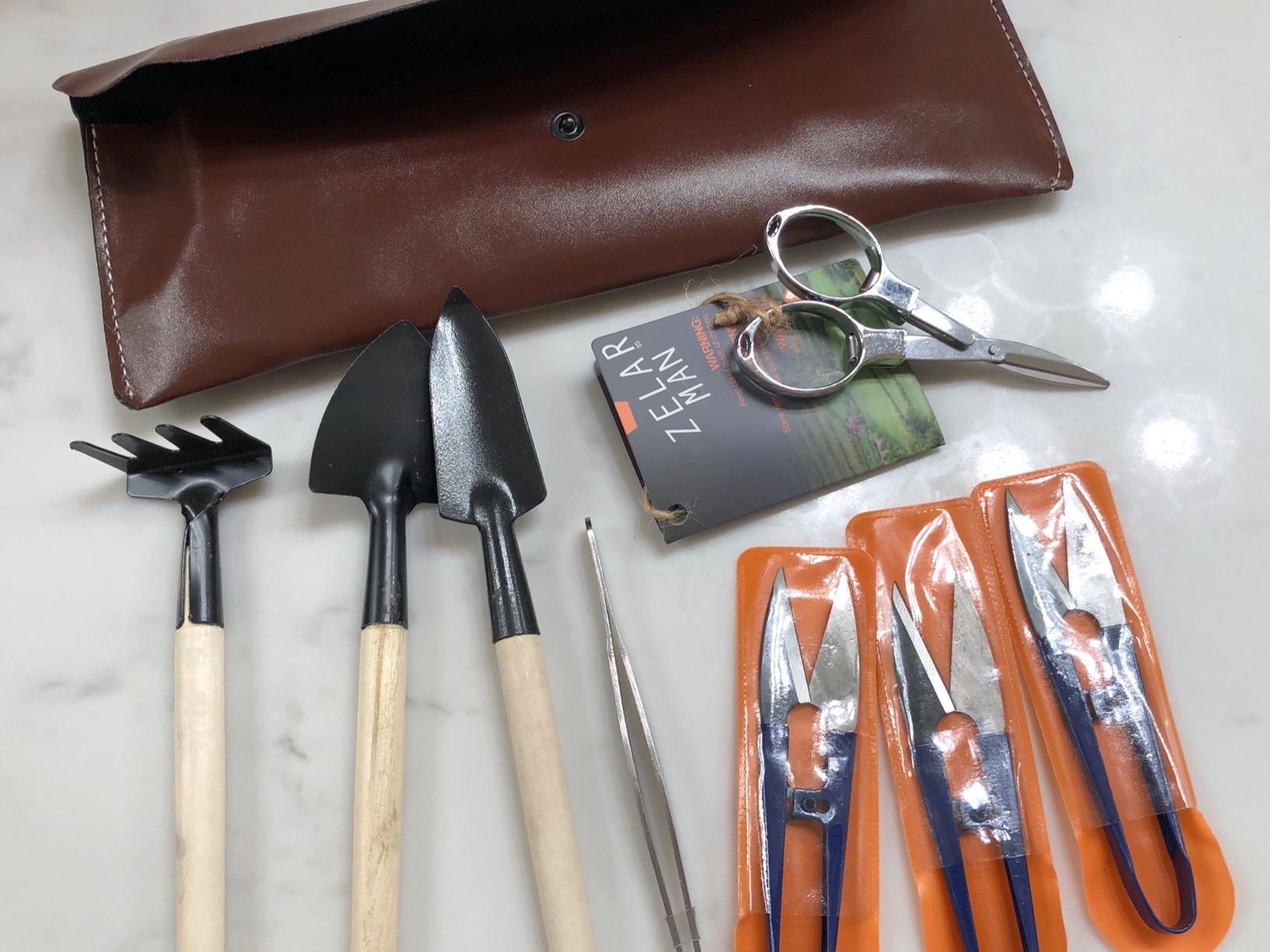 Bonsai Set 8 Pcs, Bonsai Tools Kit, Garden Tools Set | Include Pruner, Fold Scissors, Mini Rake, Bud & Leaf Trimmer Set customer photo 1