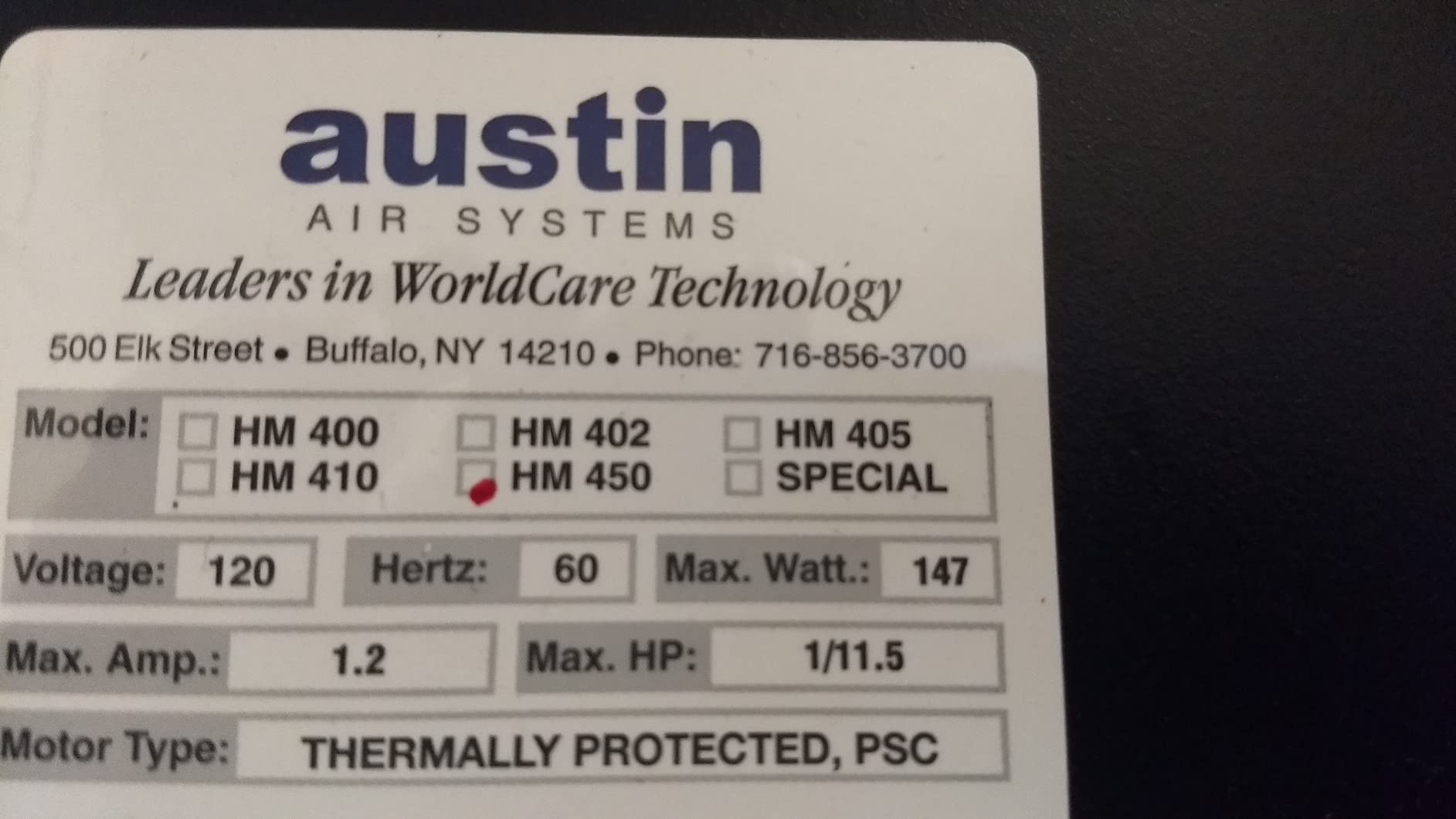 Austin Air HealthMate Plus Air Purifier, Black, Model B450 customer photo 1