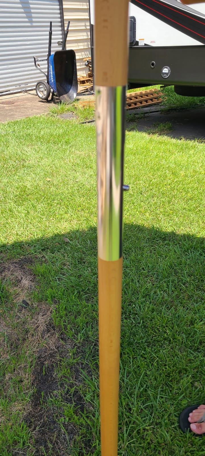 AMMSUN 7.5ft High Wind Beach Umbrella with Air Vent & Ash Wood Pole customer photo 1