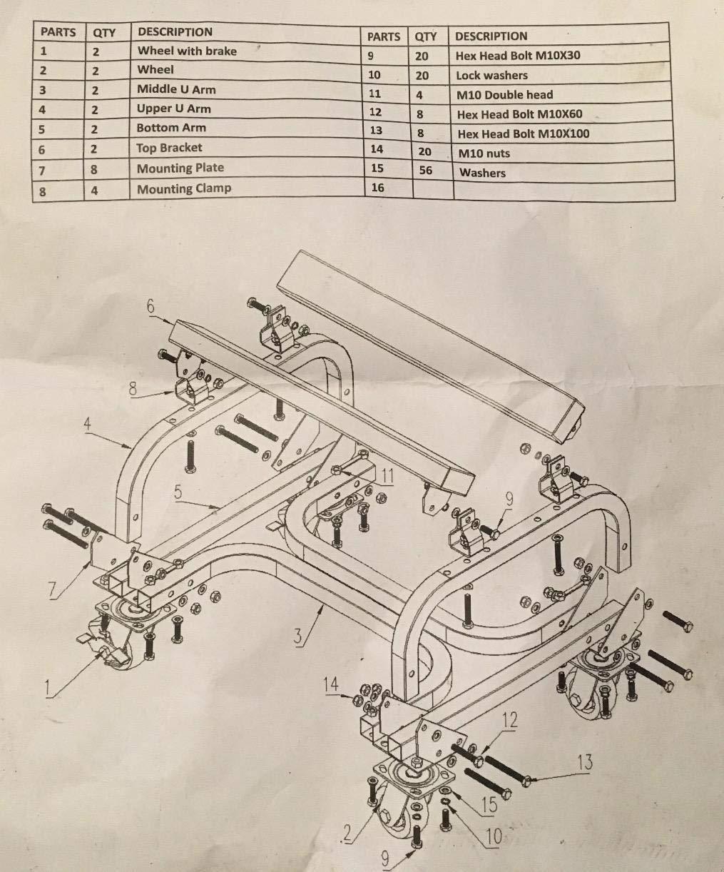 ECOTRIC 1000 LBS Capacity Watercraft PWC Dolly Boat Jet Ski Stand Storage Trailer Watercraft Cart Watercraft Dolly PWC Dock Slipway Cart Adjustable Bunks W/ 4 Casters and 2 Brakes customer photo 2