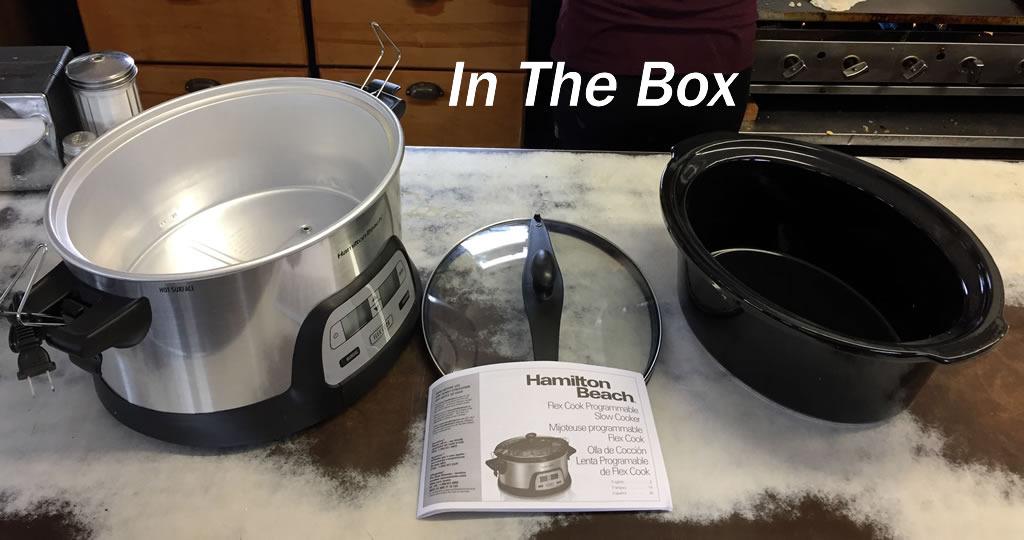 Hamilton Beach 33861 Portable Programmable Slow Cooker, Dishwasher Safe Crock, 6 Qt, FlexCook Dual Digital Timer/2 Heat Settings, Lid Lock for Easy Travel, Silver customer photo 1