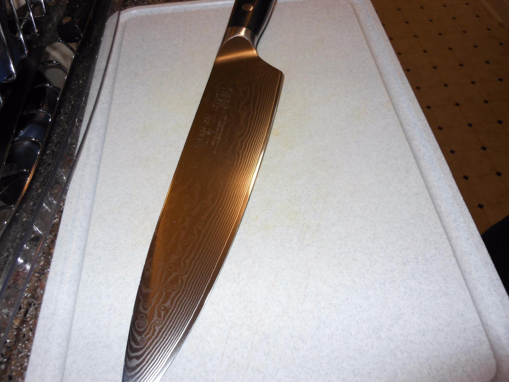 SHAN ZU Chef Knife 8 Inch Japanese Steel Damascus Kitchen Knife | Professional Kitchen Knives Ultra Sharp High Carbon Super Steel Kitchen Utility Knife customer photo 2