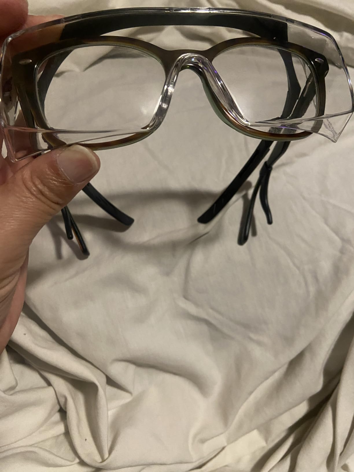 NoCry Safety Glasses Over Eyeglasses for Men and Women with Anti Scratch Lenses and Integrated Side Shields — Adjustable Temples with Anti-Slip Tips — 100% UV Protective Eyewear — ANSI Z87 Certified customer photo 1
