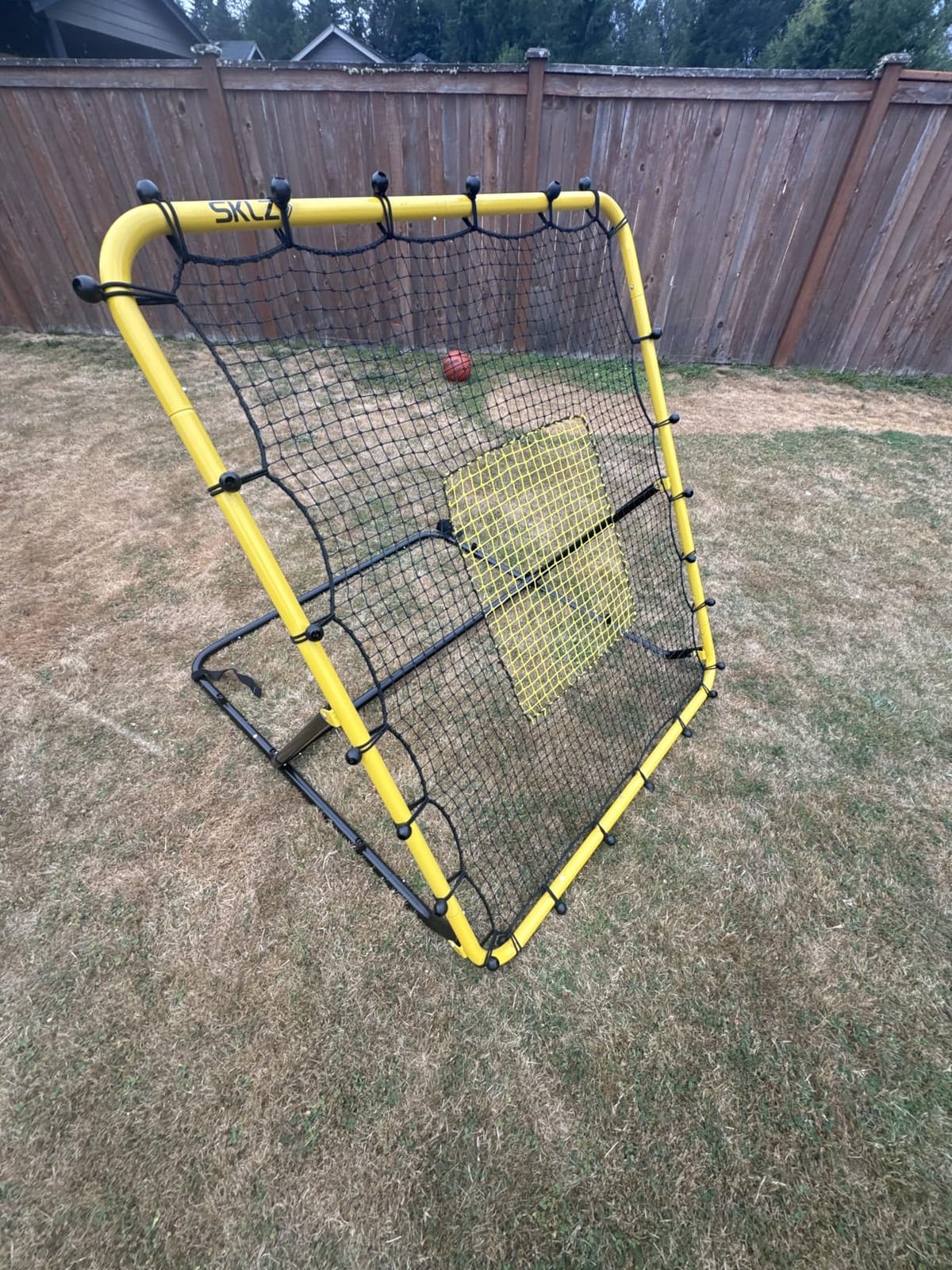 SKLZ Fielding Trainer - Baseball, Softball & Volleyball Rebounder Net. Enhanced Solo Fielding Practice for Skill Development. High-Performance Multi-Sport, Portable, 3 Ball Return Angles, 4x4.5 Feet customer photo 2