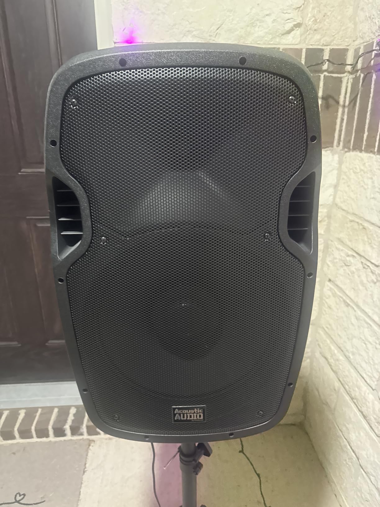 Acoustic Audio by Goldwood 1000W Bluetooth PA Speaker with LED, Mic & Stand customer photo 1