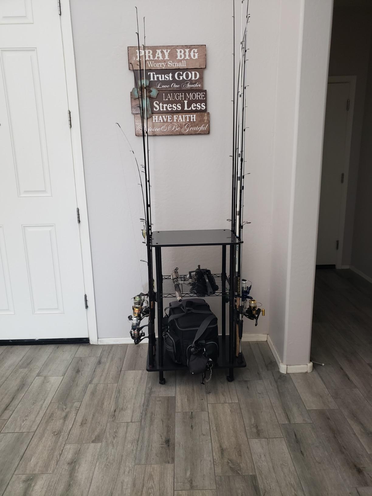 Rush Creek Creations Fishing Rod Holders for Garage W/ Lockable Wheels customer photo 1