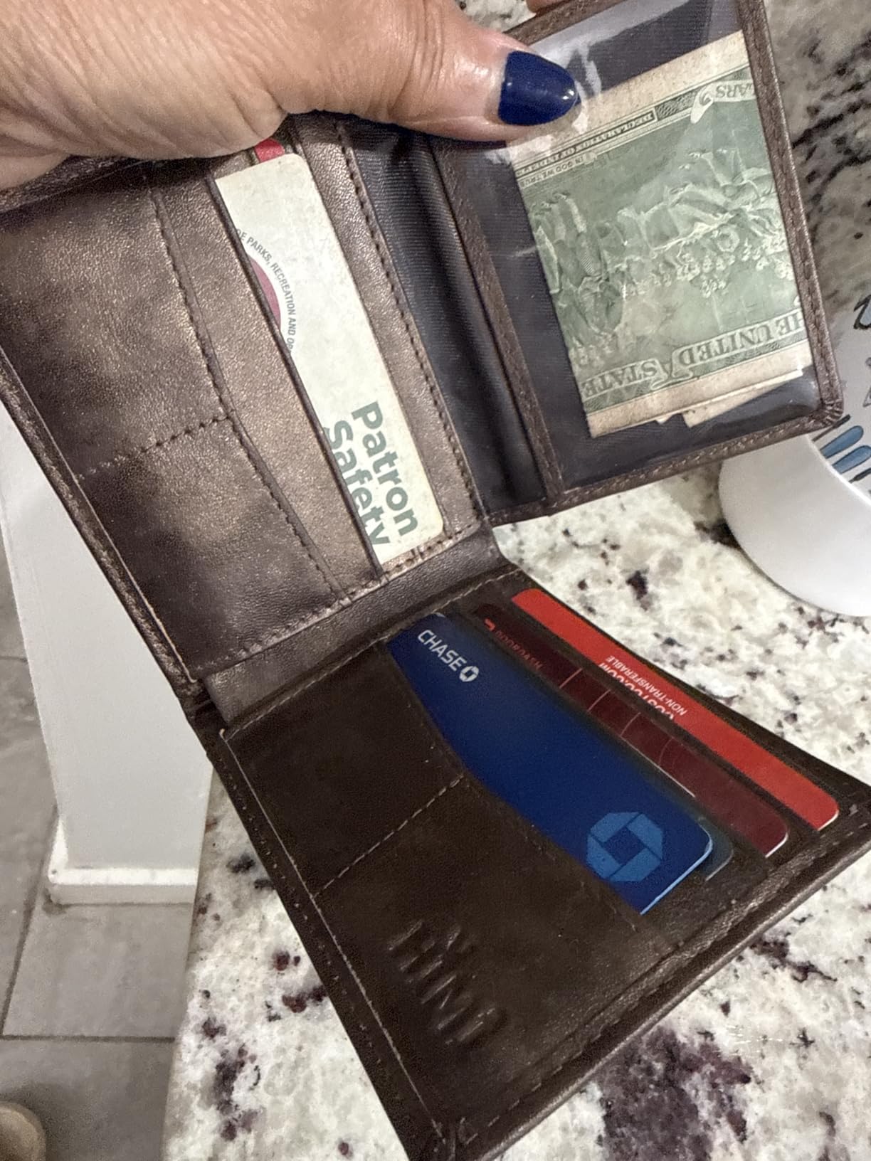 HIMI Wallet for Men-Genuine Leather RFID Blocking Bifold Stylish Wallet With 2 ID Window customer photo 2