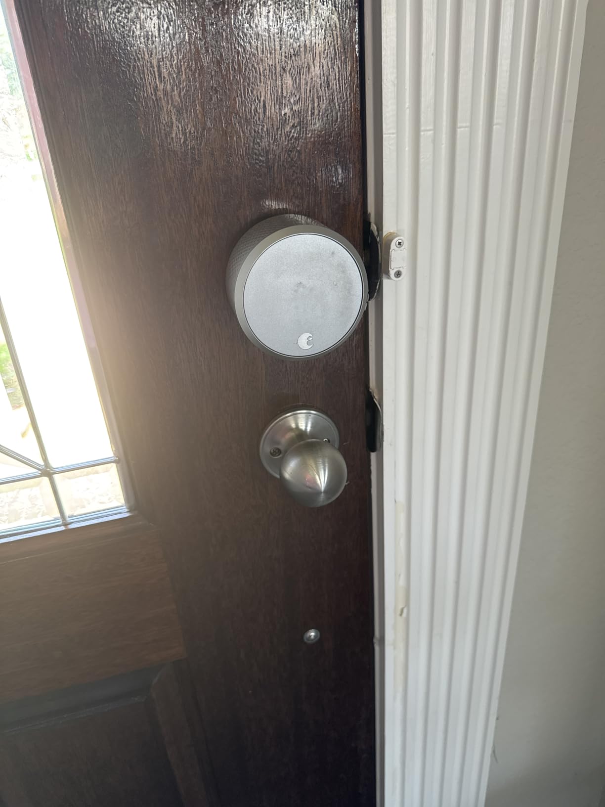 August Home Smart Lock Pro + Connect Hub - Wi-Fi Smart Lock for Keyless Entry - Works with Alexa, Google Assistant, and more - Silver customer photo 2
