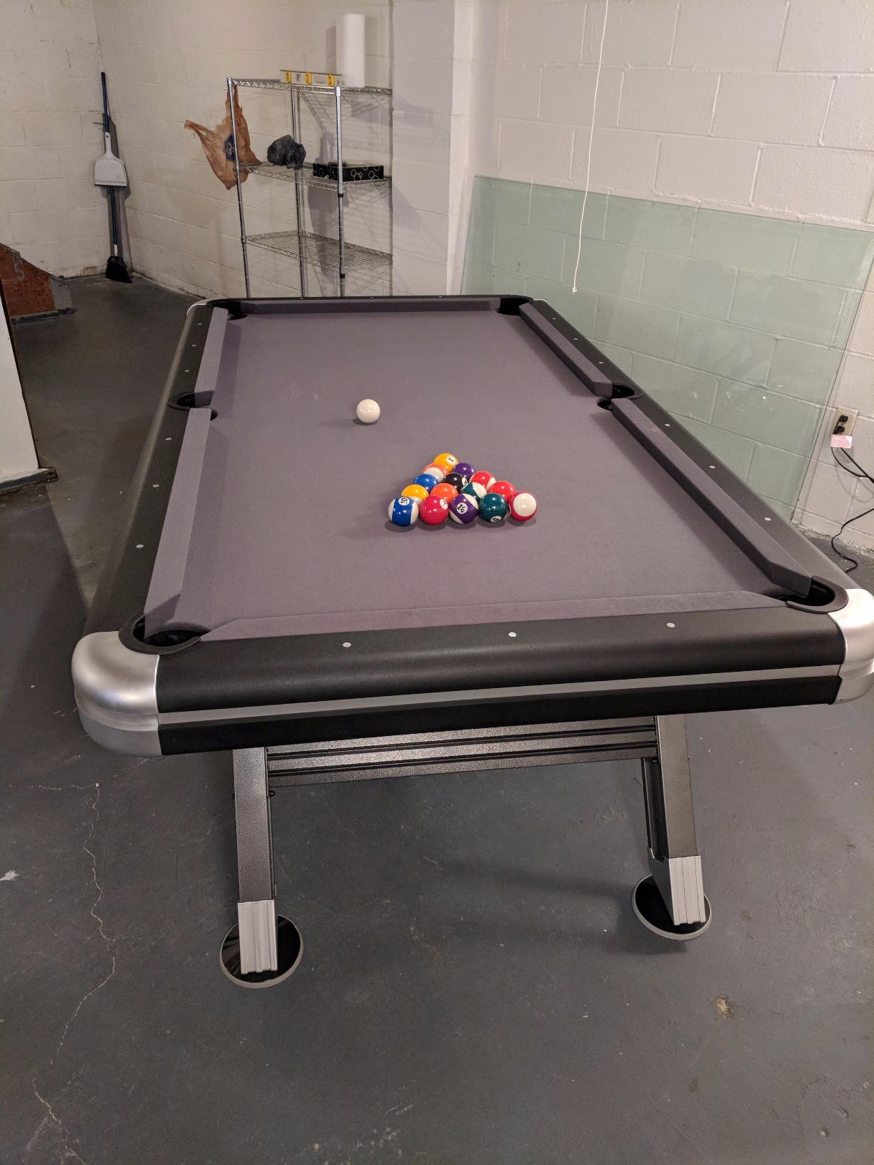 MD Sports 7.5' Titan Pool Table, Drop Pocket Billiard Table, Durable Steel Legs with Pool Ball and Cue Stick Set, Perfect for Family Game Rooms customer photo 2