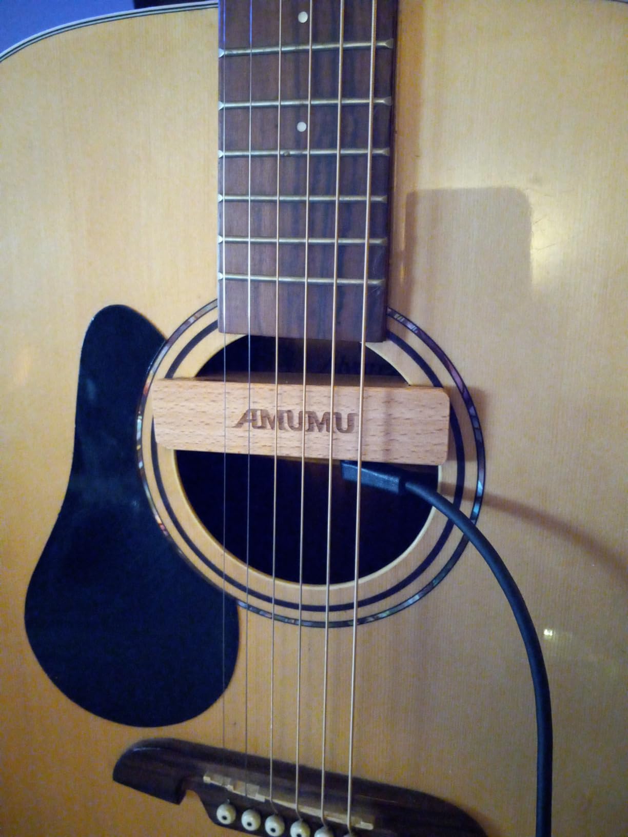 AMUMU SP30 Woody Magnetic Soundhole Pickup with Rare Earth Neodymium Magnet for Steel String Acoustic Guitars – Single Coil, Passive, Battery-Free, Clear & Balanced Acoustic Tone customer photo 1
