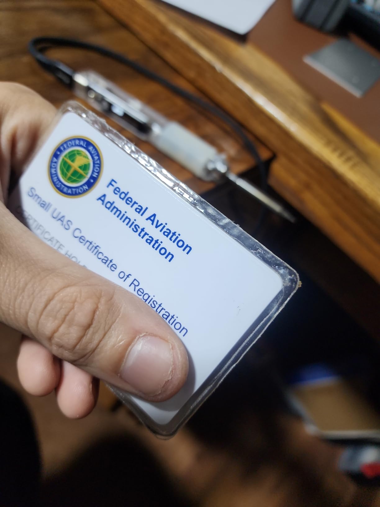 Drone FAA UAS Registration ID Card for Hobbyist Pilots customer photo 1