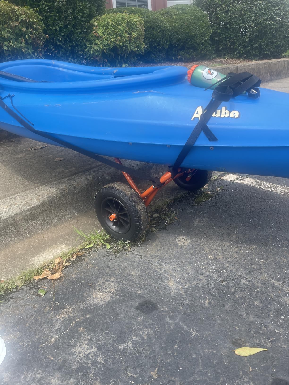 Kayak Cart – 150 Lbs Capacity Canoe Dolly with Airless Tires, Foldable Aluminum Frame, and Carrying Bag for Personal Watercraft by Rad Sportz (Orange) customer photo 1