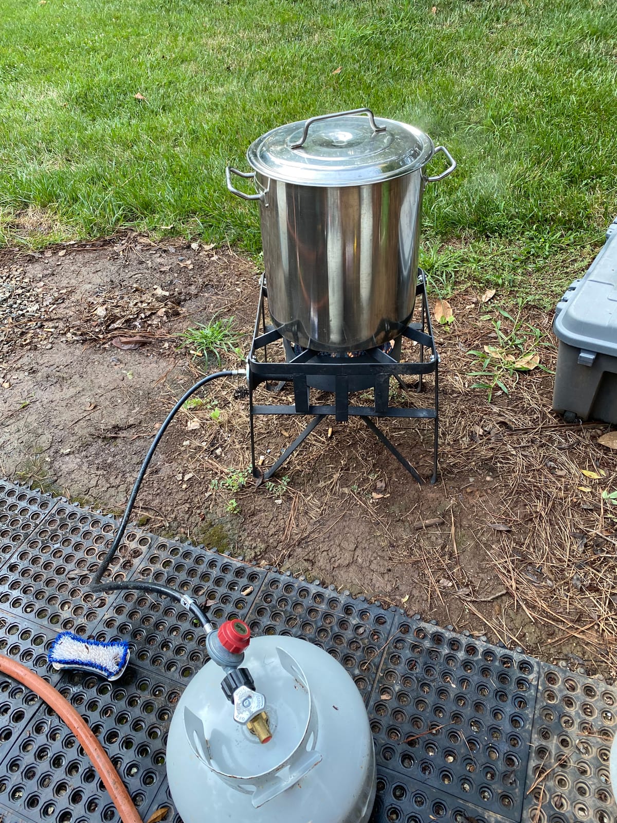 Concord Deluxe Banjo Single Propane Burner, 200,000 BTU Portable Outdoor Stove for Camping Cooking/Home Brewing/Making Sauces, 16” Square customer photo 1