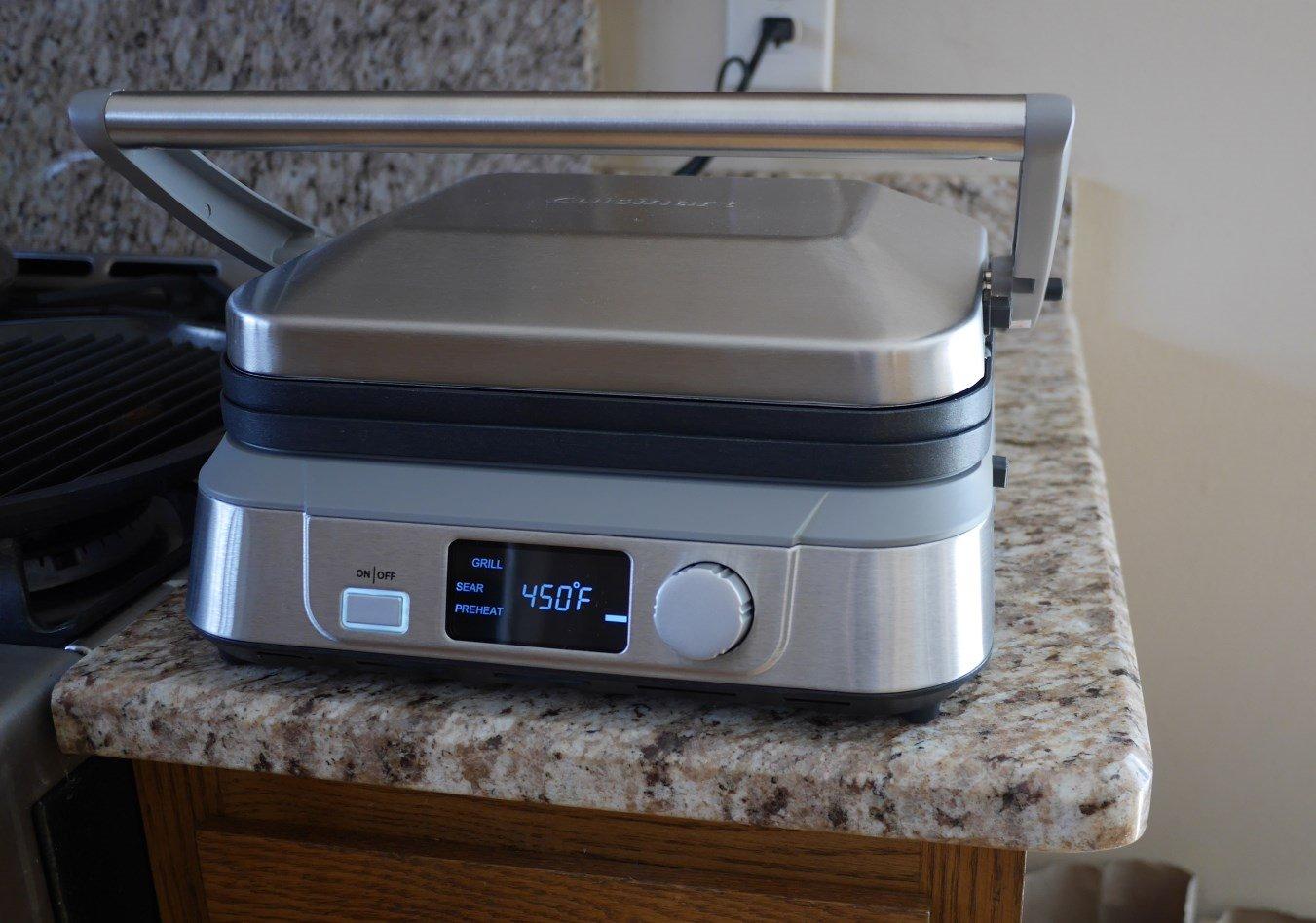 Cuisinart Electric Griddler FIVE Countertop Grill, Enjoy 5-in-1 Functions Including Panini Press, LCD Display, Wide Temperature Range, and Sear Function, Nonstick Plates, GR-5NAS, Stainless Steel customer photo 2