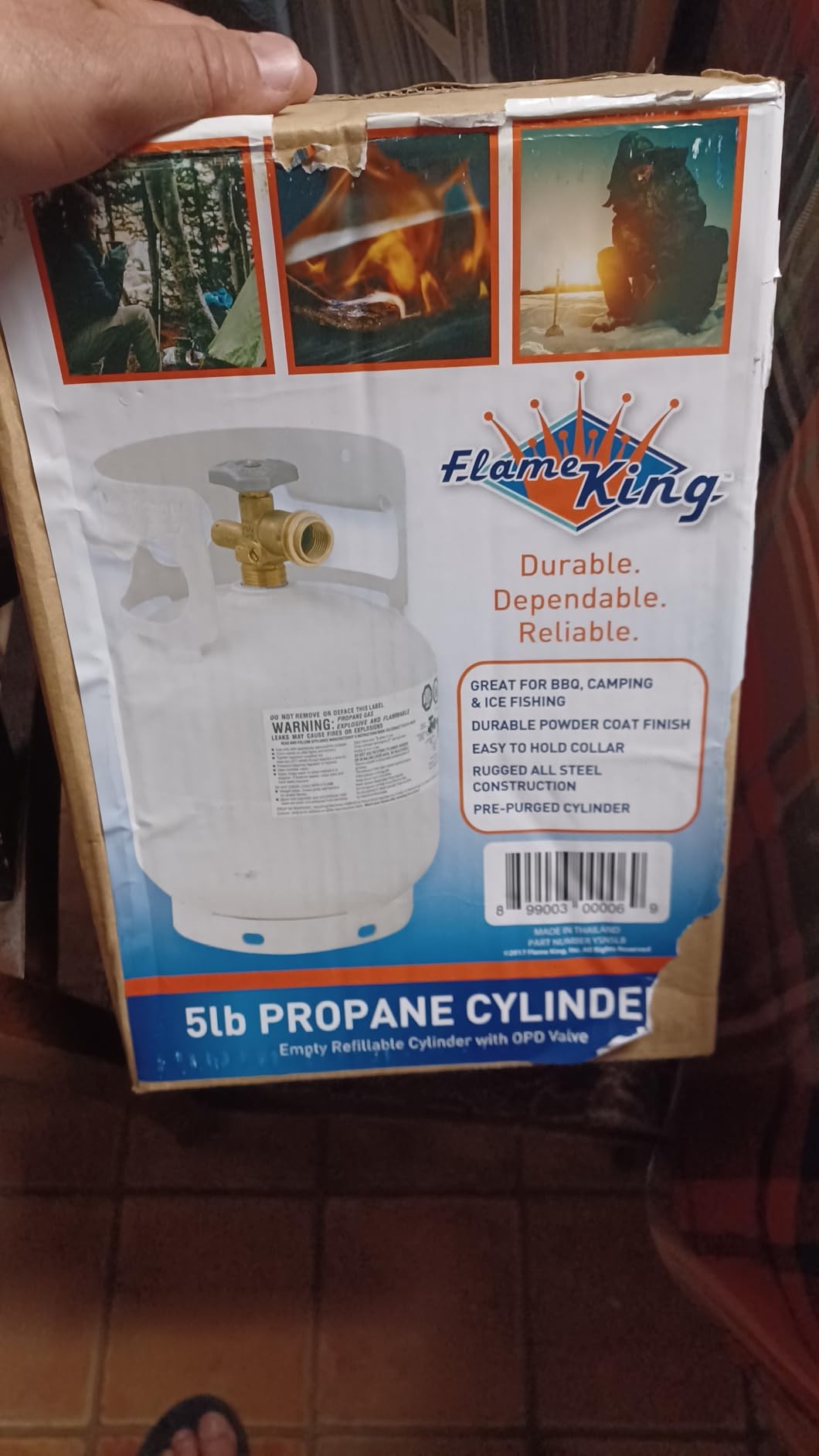 Flame King 5LB (1.25-Gallon Capacity) EMPTY Propane Tank, with OPD Valve customer photo 2