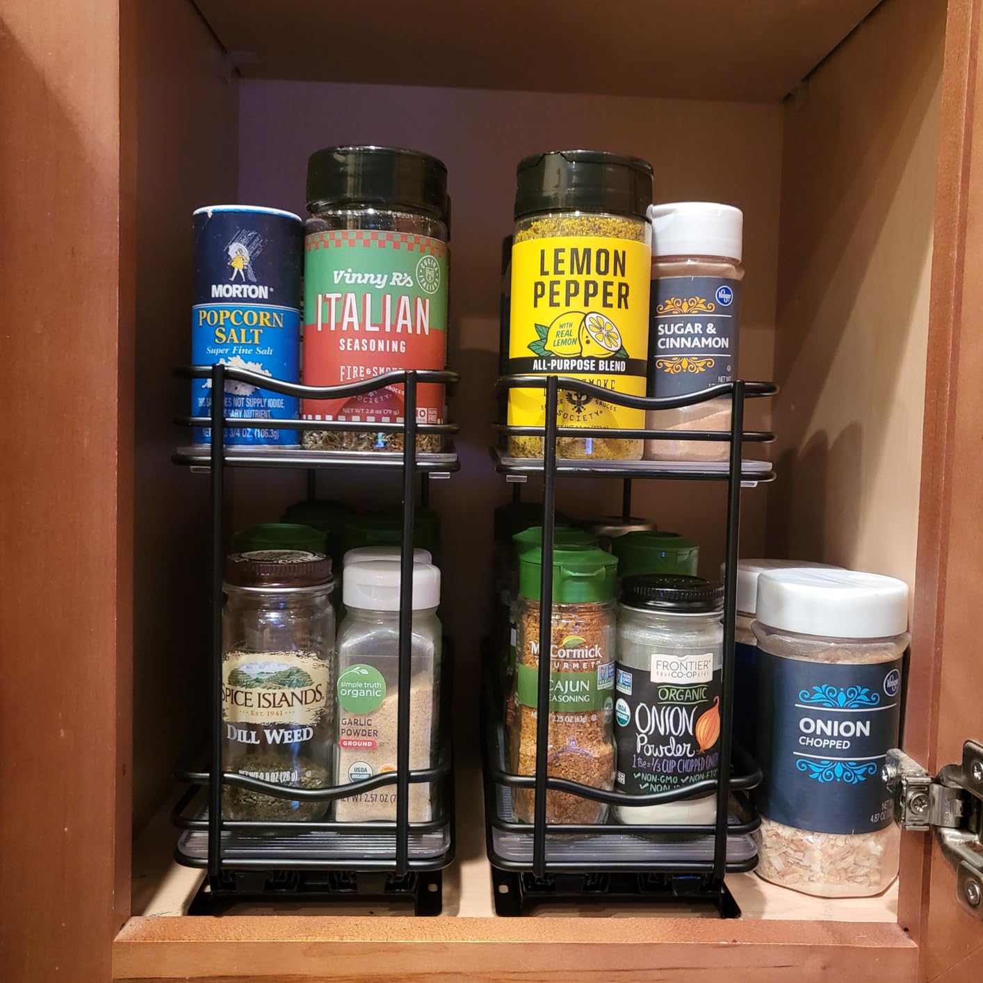 LYNK PROFESSIONAL® Pull Out Spice Organization for Cabinets - 4-3/8 inch Wide – Spice Rack for Inside Cabinets, Slide Out Spice Rack Organizer for cabinet – Pull Out Spice Rack, Sliding 1 Tier Chrome customer photo 1