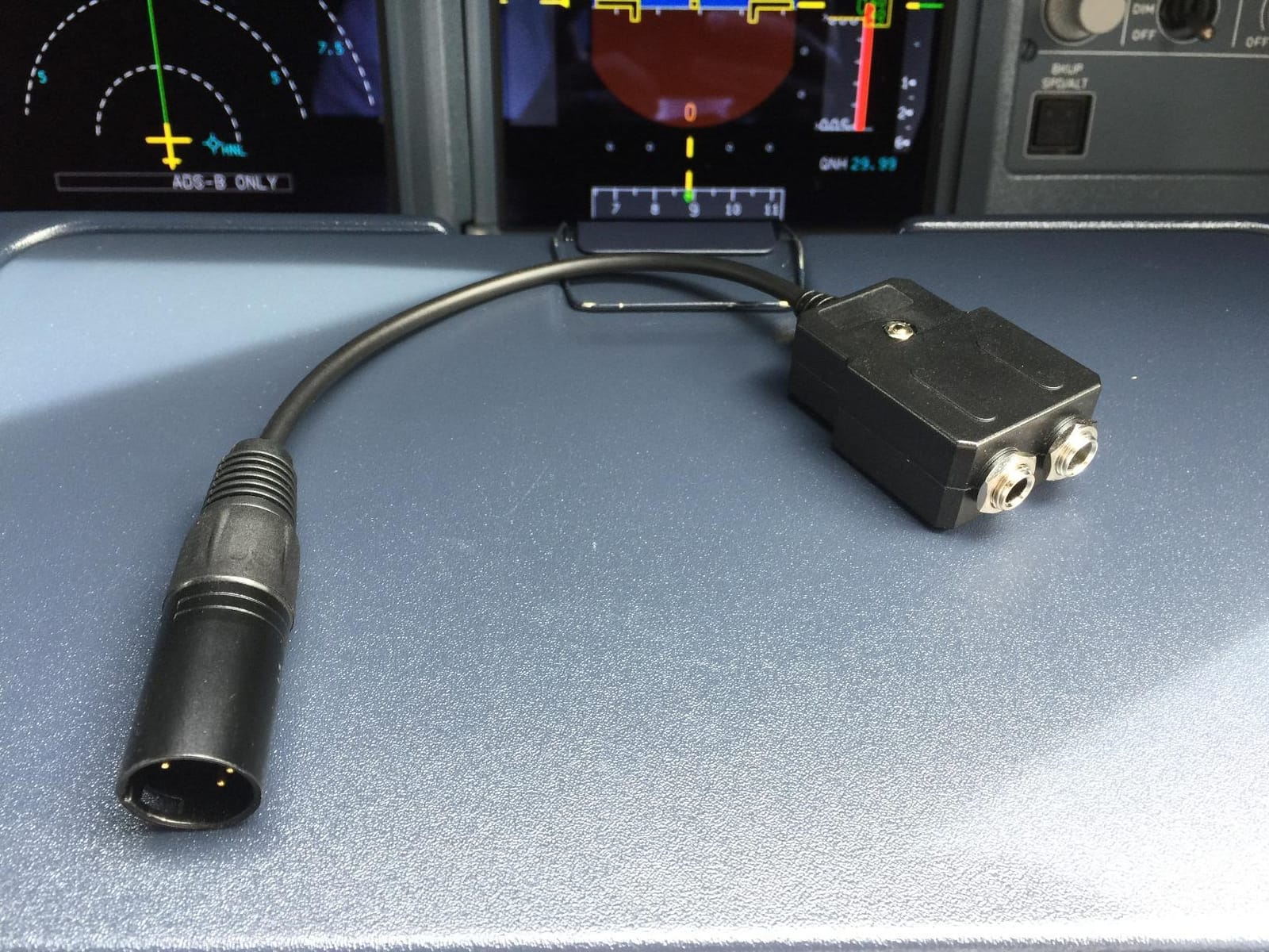 GA-AB Aviation Headset GA Dual Plugs to Airbus XLR Adapter - General Aviation .206 in & .25 in Jacks to Female 5pin XLR Connector - Compatible with Most Major Brand Pilot Headsets, Durable, Reliability customer photo 2