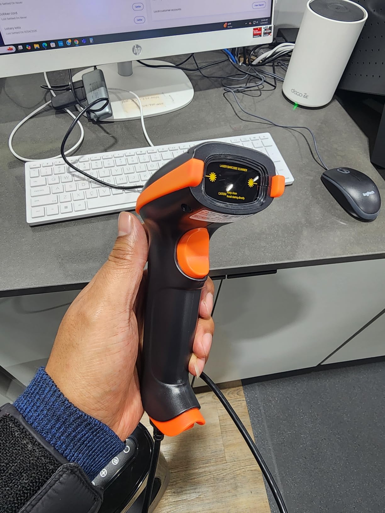Tera Barcode Scanner Wireless 1D Laser Cordless Barcode Reader with Battery Level Indicator, Versatile 2 in 1 2.4Ghz Wireless and USB 2.0 Wired customer photo 1