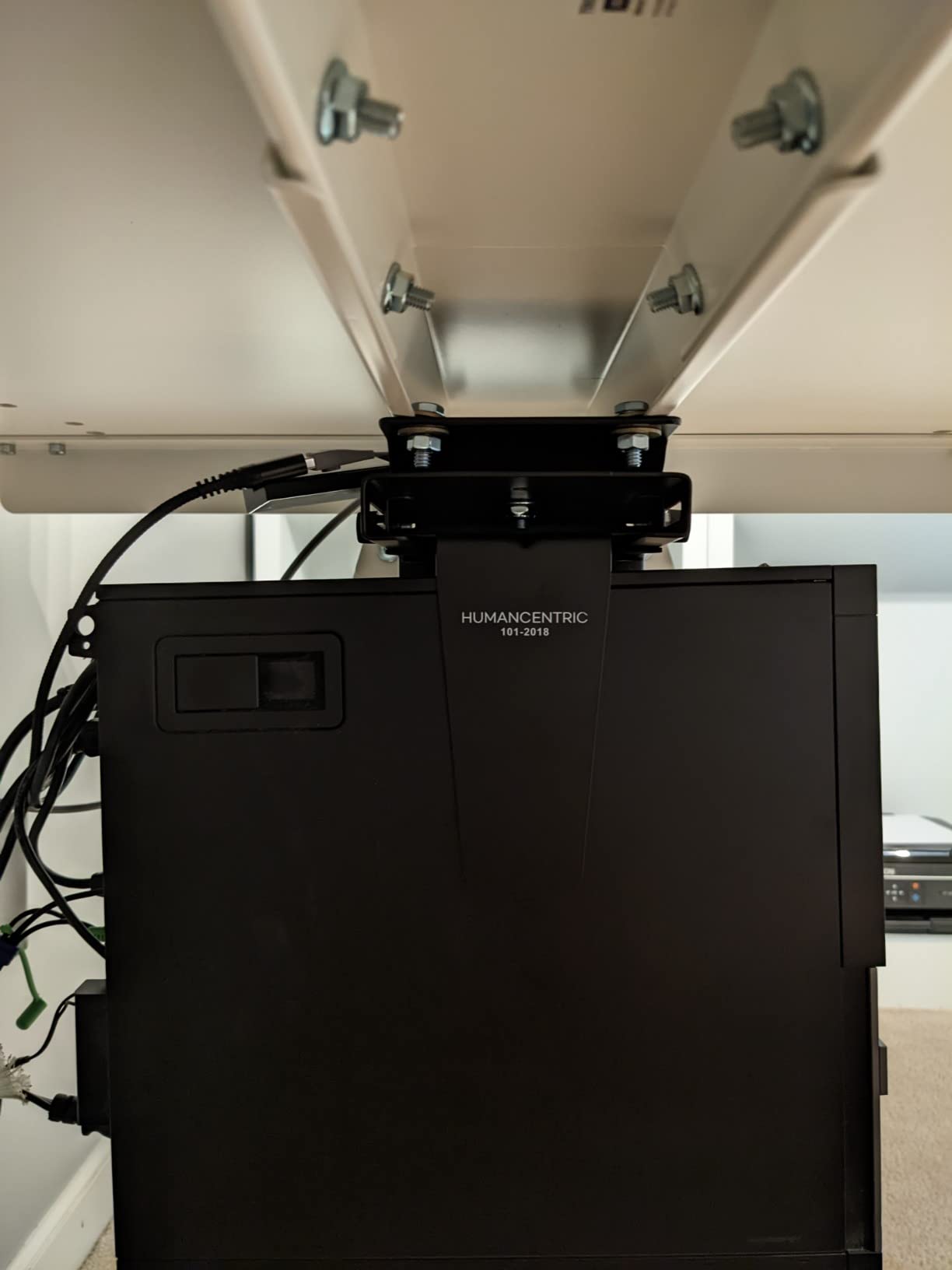 HumanCentric Adjustable Under Desk Computer Mount & Wall Mount, CPU Holder customer photo 2