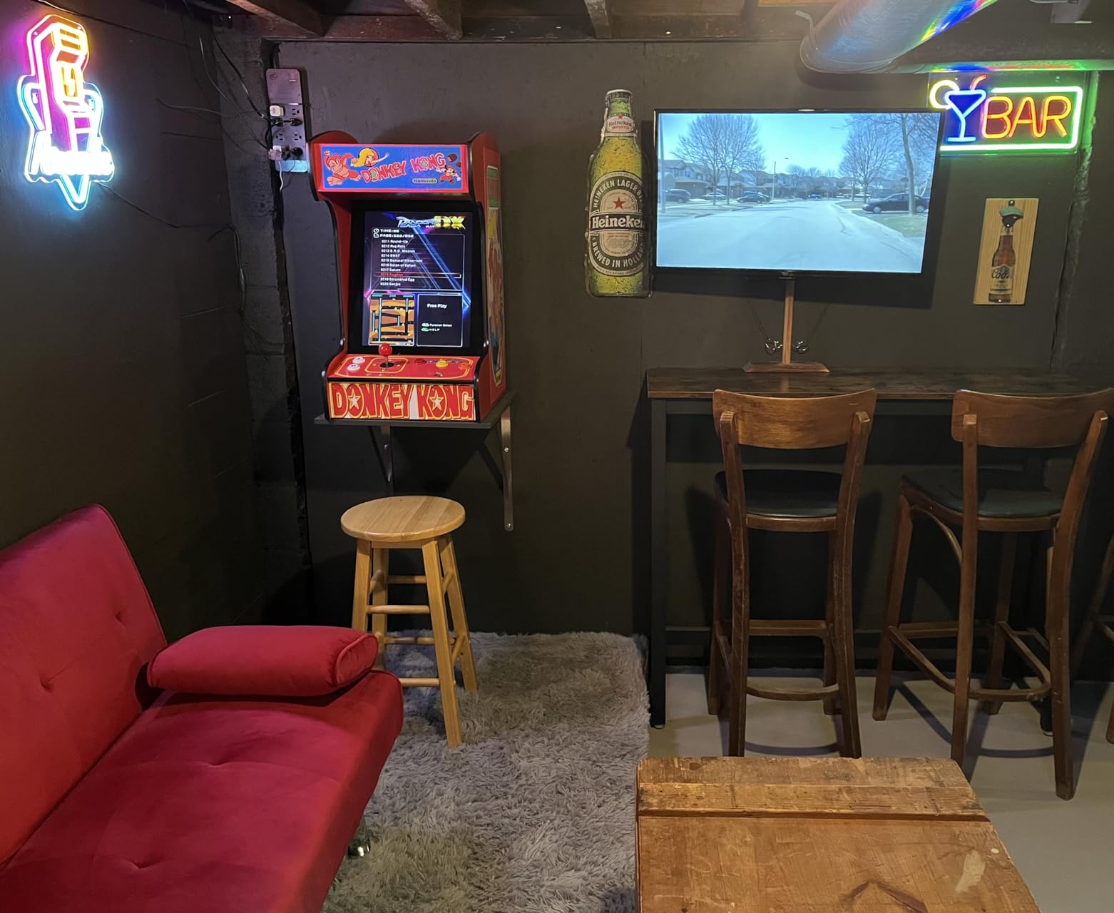 Doc and Pies Arcade Factory Classic Home Arcade Machine - Tabletop and Bartop - 412 Retro Games - Full Size LCD Screen, Buttons and Joystick (Red) customer photo 1
