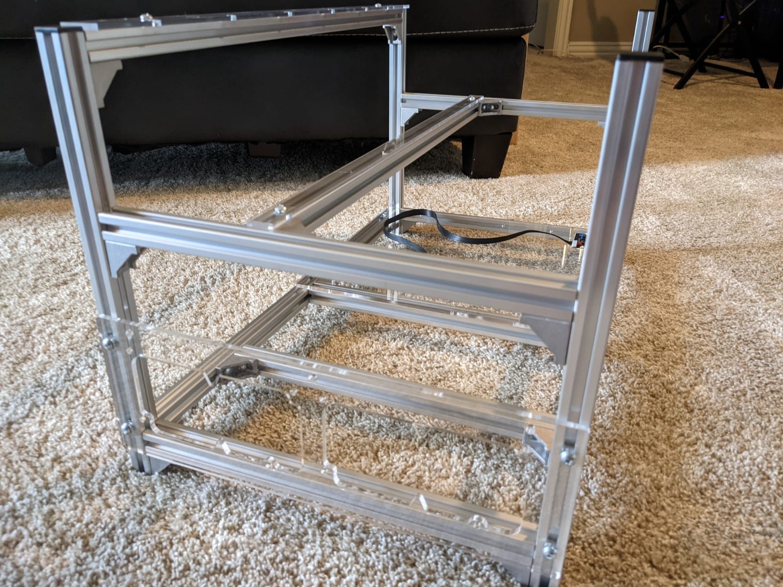 6 GPU Aluminum Mining Rig Open Air Frame Case customer photo 1