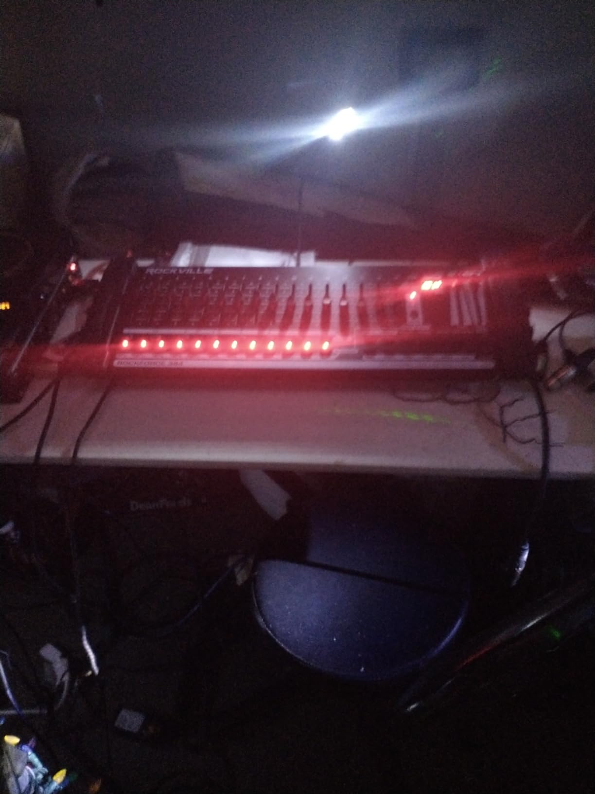 Rockville ROCKFORCE 384 Channel DMX Light/Fog Lighting Controller, MIDI Control, 30 Scene Banks, 6 Chases, LED Display, for DJs and Stage Lighting | Controls 24 Fixtures, 30 Scene Banks, 6 Programmable Chases, Built-In Mic, LED Gooseneck Lamp, 16 Sliders, 3-Pin XLR customer photo 2