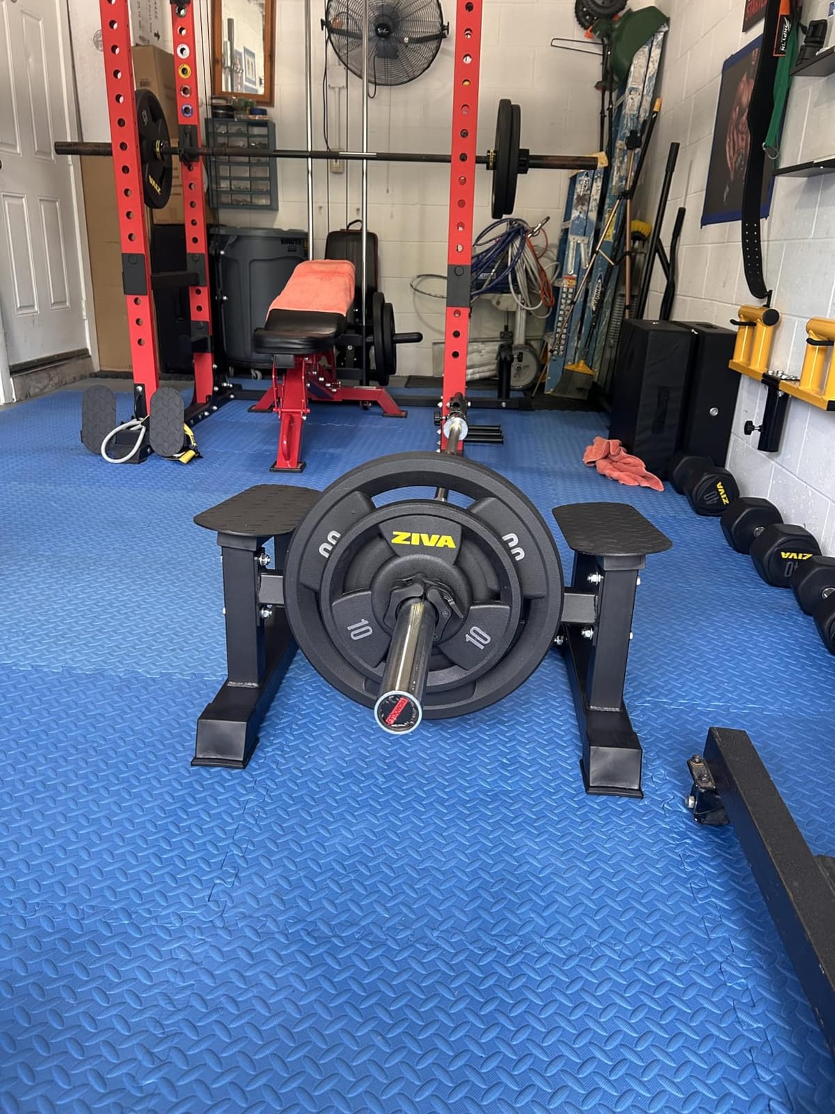 Titan Fitness T Bar Rowing Platform, Elevated/Angled Design for Rows at a Deficit, T Bar Row Platform with Diamond-Plated Footplates, T Bar Platform with Protective UHMW Strip, Non-Slip Rubber Feet customer photo 1