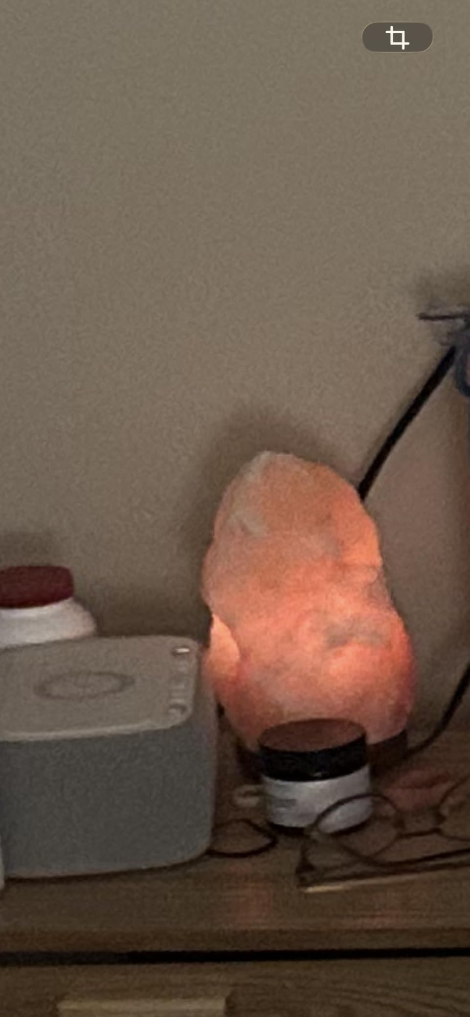 7 Inch Himalayan Salt Lamp with Dimmer Cord - Night Light Natural Crystal Rock Classic Wood Base Authentic from Pakistan customer photo 2