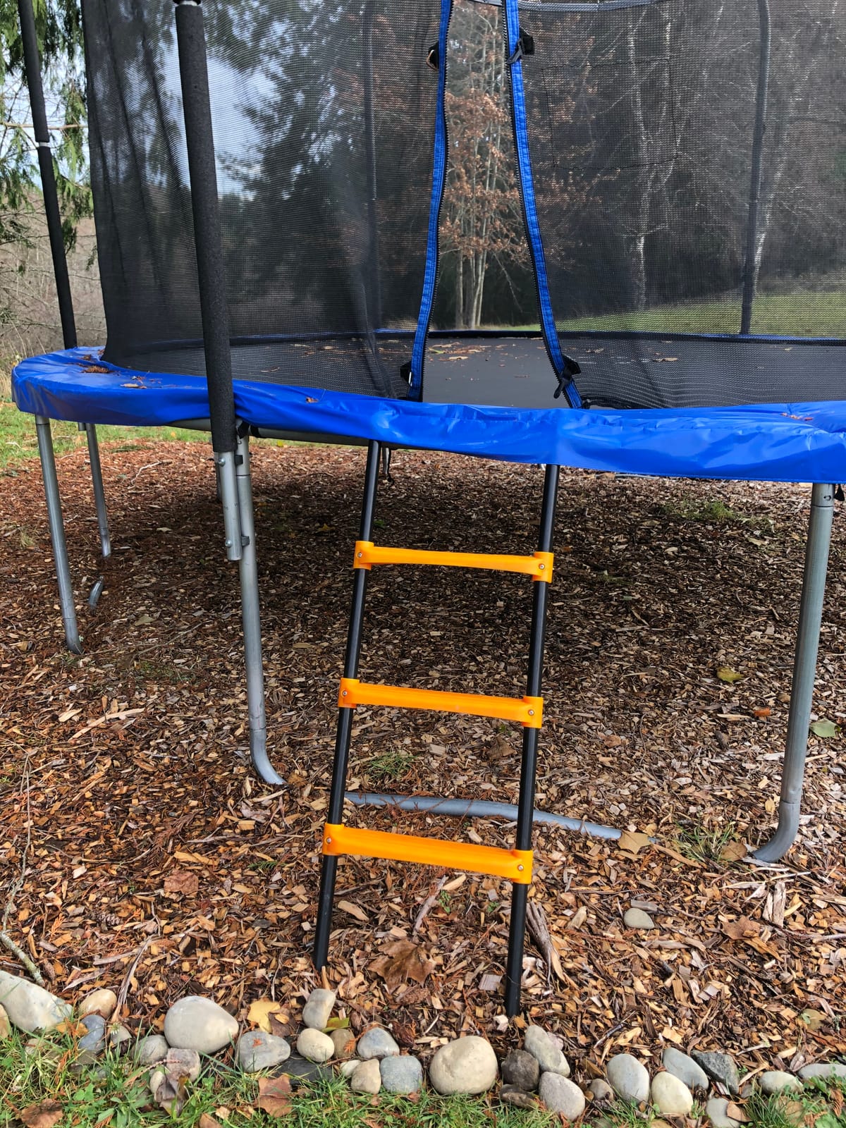 N1Fit Trampoline Ladder - Universal 3-Step Trampoline Steps Supporting up to 220 lbs - Powder Coated & UV Treated Trampoline Stairs Accessories for Kids All Weather Exposure - Sturdy & Safe Design customer photo 1