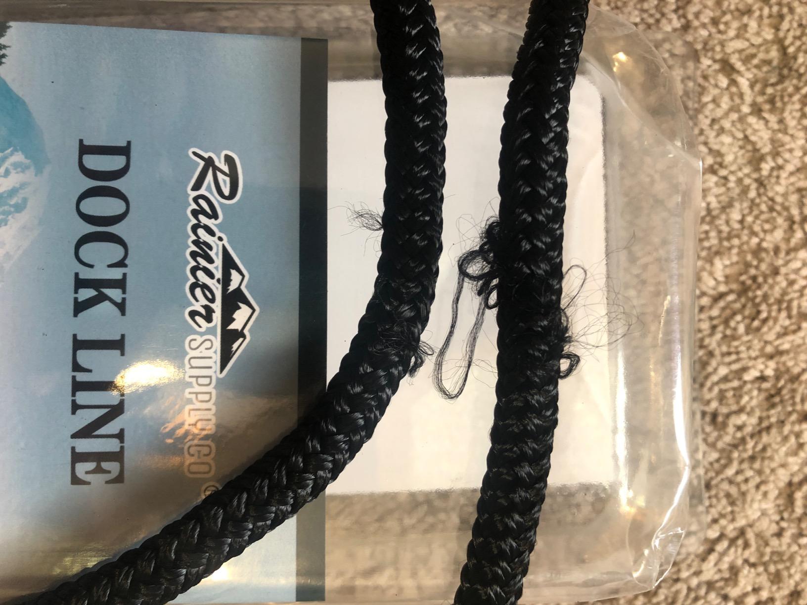 RainierSupplyCo Dock Lines 2-Pack - Boat Rope for Docking with Loop - 15 ft x 3/8 Inch Premium Double Braided Nylon Marine Rope - Mooring Line with 12