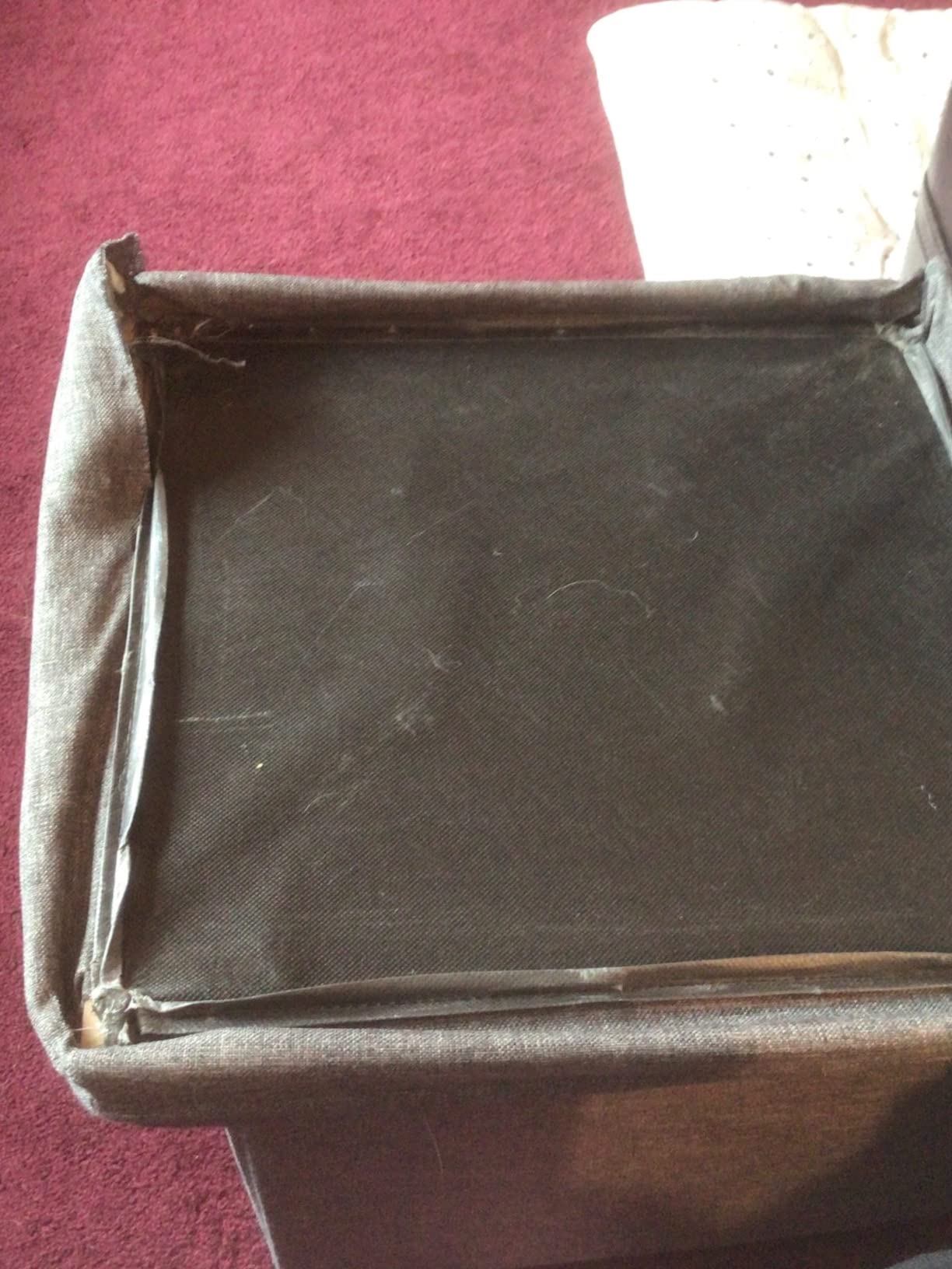 SONGMICS Storage Ottoman, Small Foot Rest, 15 x 15 x 15.7 Inches customer photo 1
