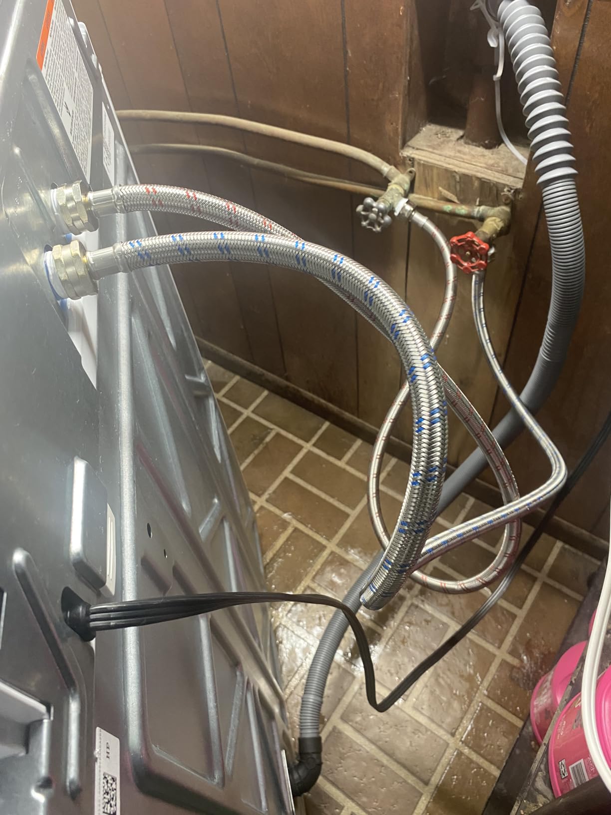 Washing Machine Hoses (4FT) - OCT Connect for Easy & Secure Tightening - Universal Fit to All Wash Machines - (2 Pack) Braided Stainless Steel - Burst Proof Washer Water Supply Line customer photo 2